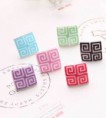 AD002  ♥炫彩迷宮♥魔法方陣♥矽膠防敏耳針【隨機挑色】